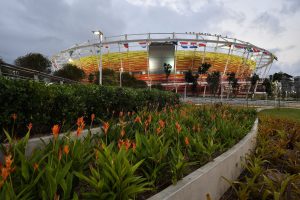 Rio de Janeiro, 2016. augusztus 3. Az Olimpiai Teniszközpont a Rio de Janeiró-i Olimpiai Parkban 2016. augusztus 2-án, három nappal a riói nyári olimpia kezdete elõtt. MTI Fotó: Czeglédi Zsolt